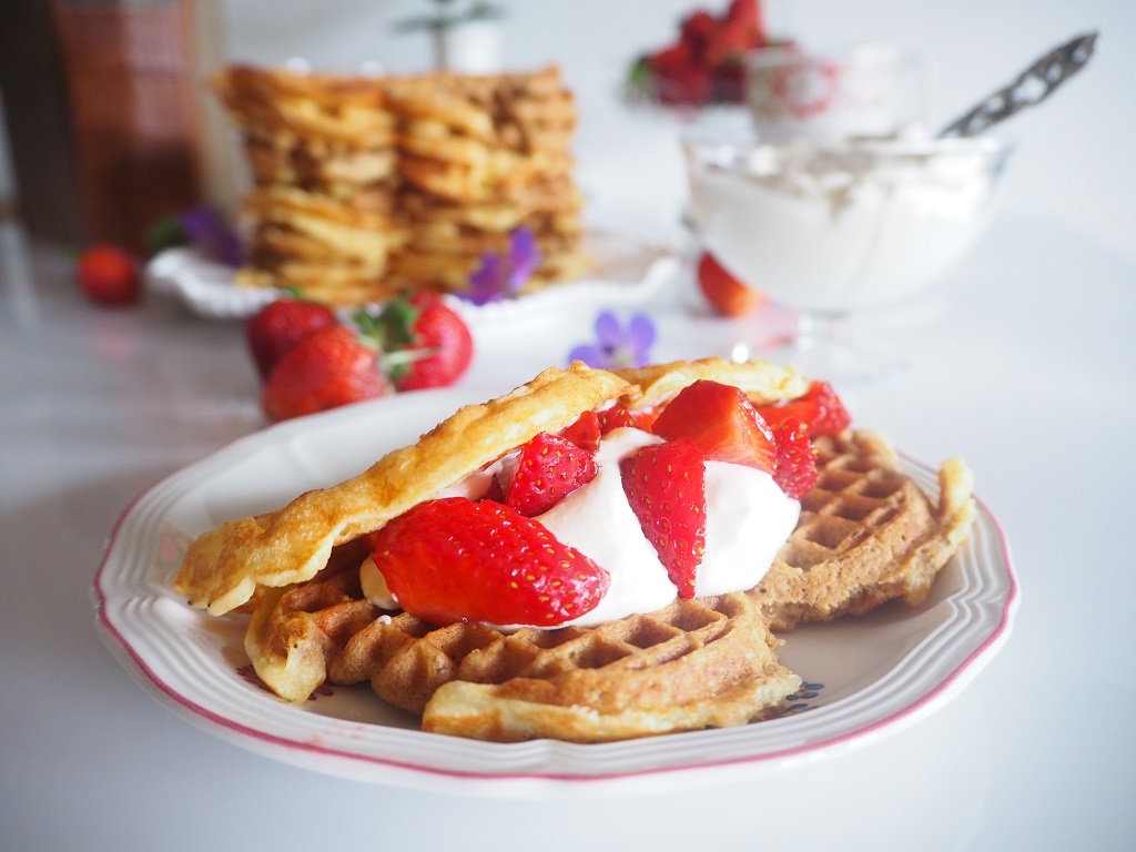 Vafler med smak av ostekake