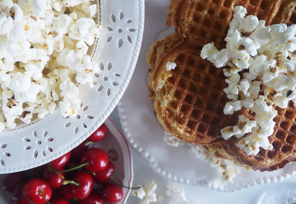 Popcorn vafler - vafler med popcorn