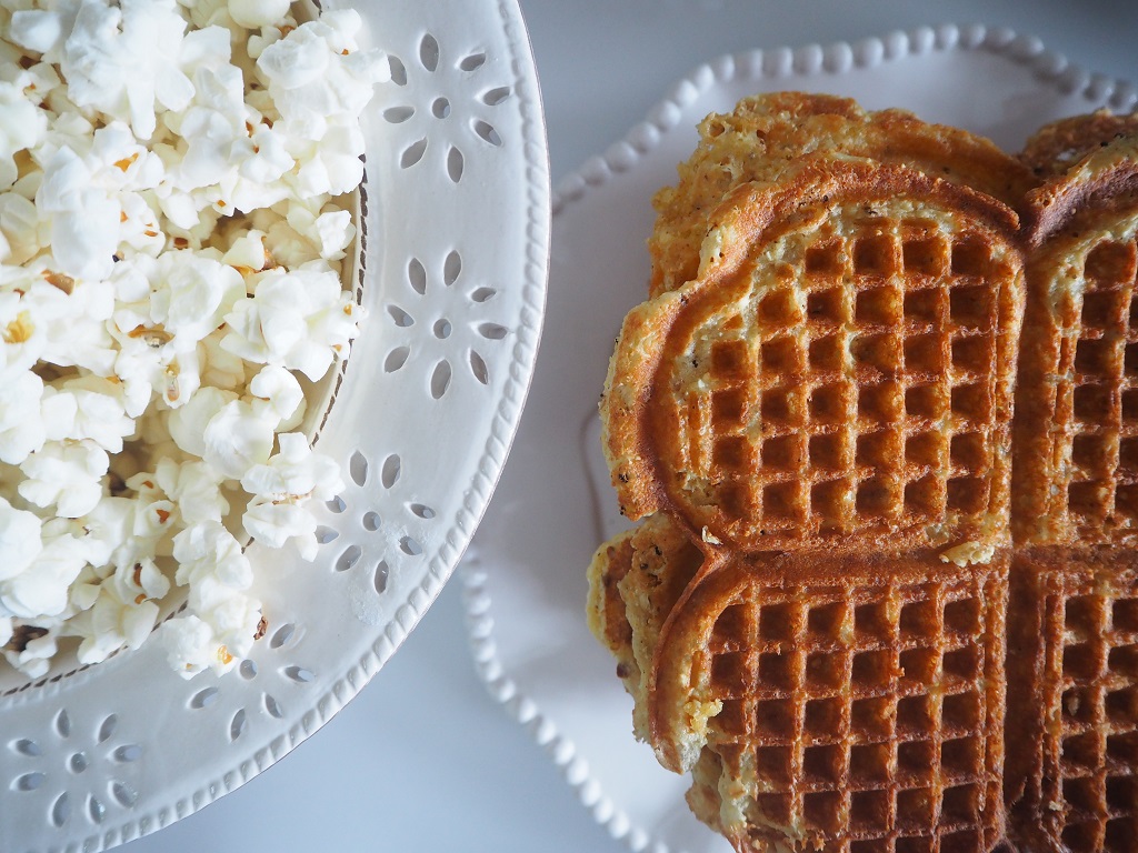 Popcorn vafler - vafler med popcorn