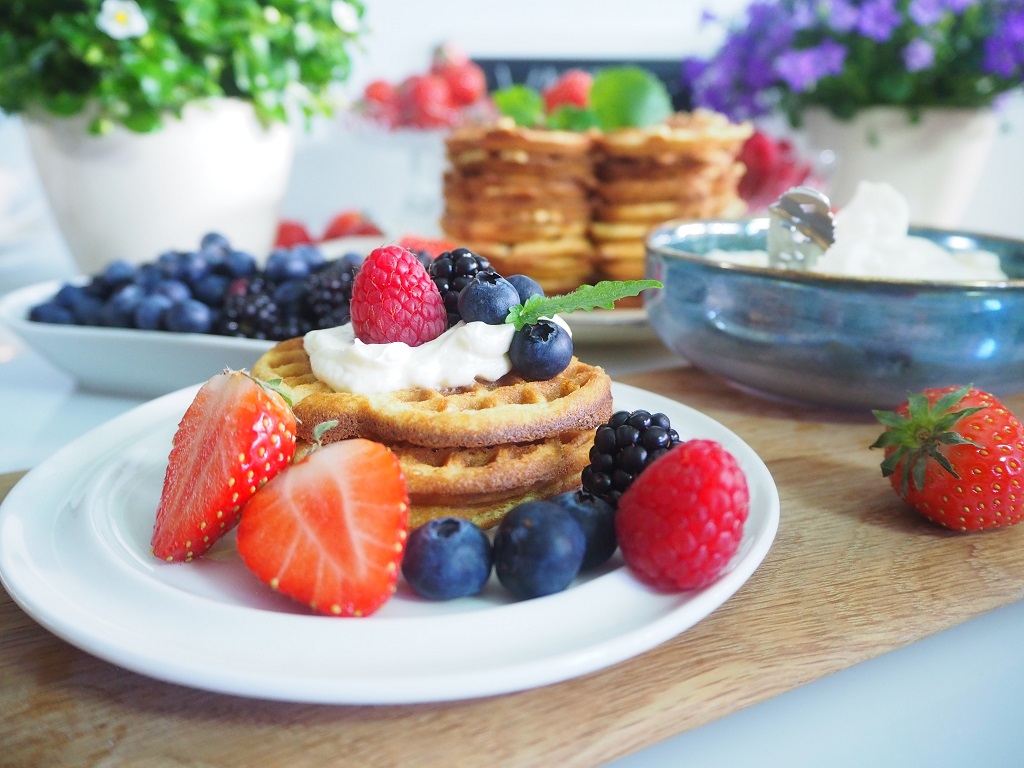 Vaniljevaffelkake - vaniljekake i vaffeljernet
